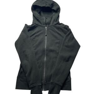 Lululemon Scuba Full Zip Hoodie Light Cotton Fleece Dark Green Sz 6 Athleisure